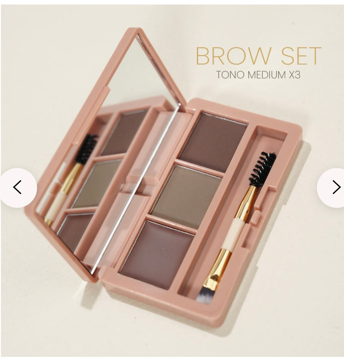 Trio de Cejas Brow Set tono medium MONTOC (S-E28-F)
