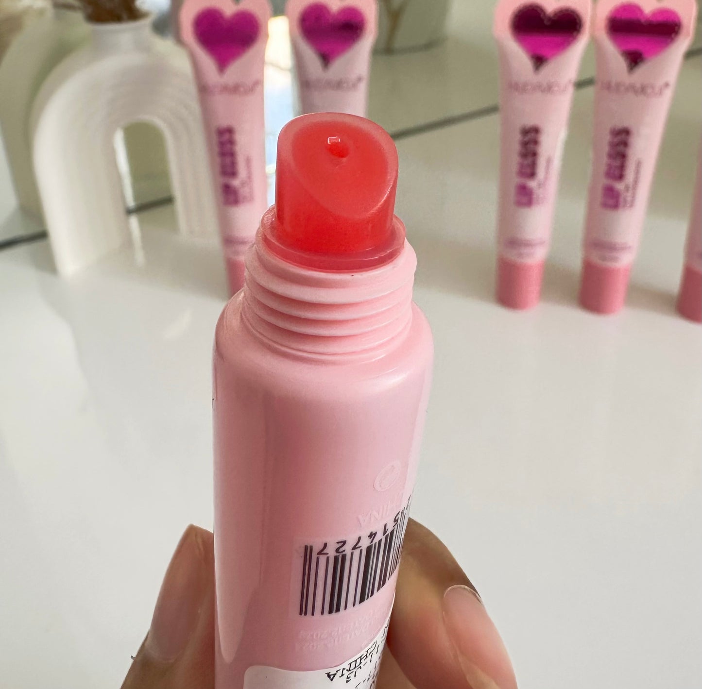 Lip gloss corazón C/u [P1-E4-B)