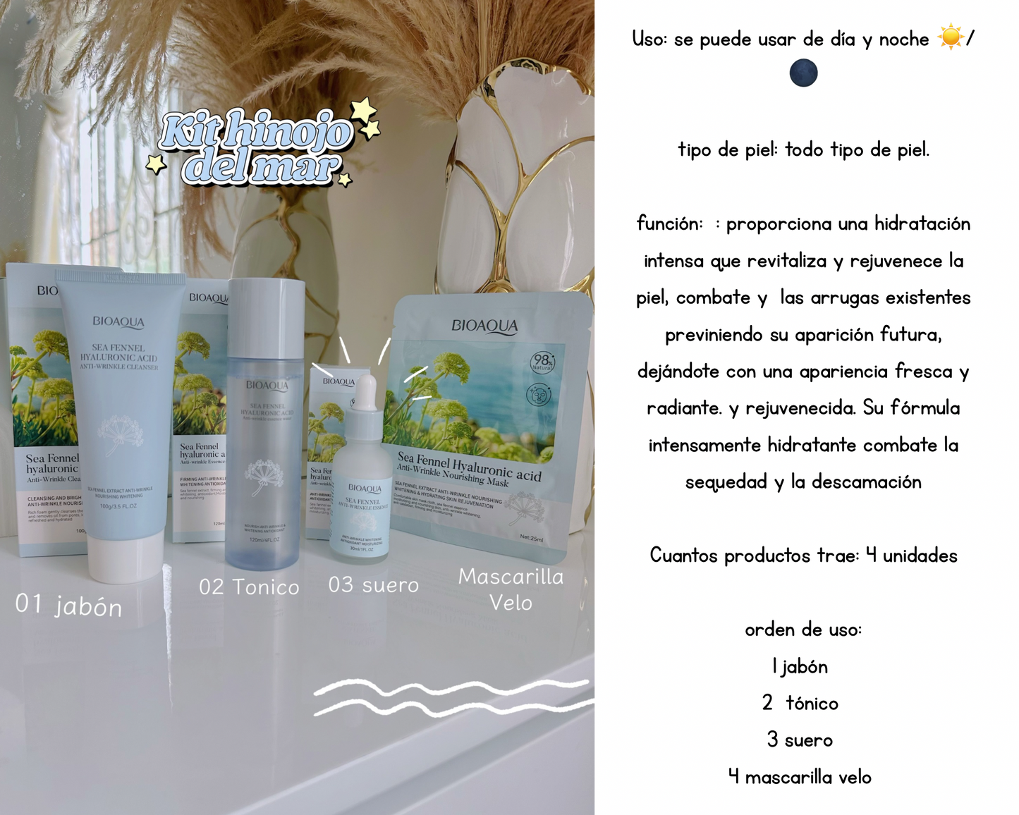 kit hinojo del mar x4 bioaqua