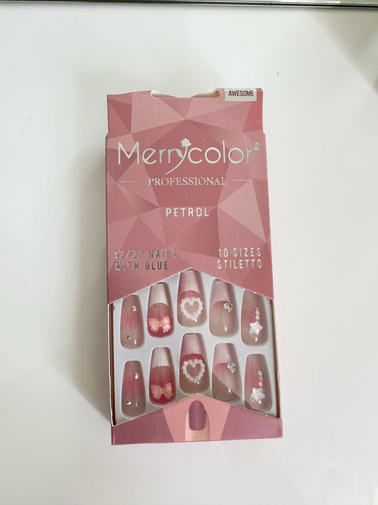 caja de uñas press on ref del  07 al 10 c/u