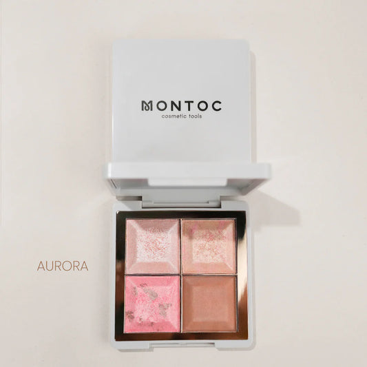 Paleta Bronzer, iluminador y Rubor Light Set Montoc (S-E28- C