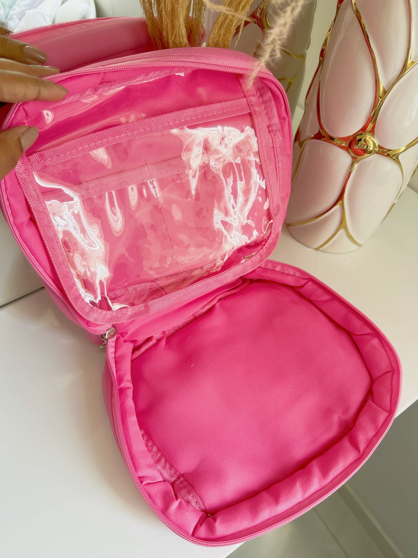 cosmetiquera neceser fucsia (P1 E8 G)