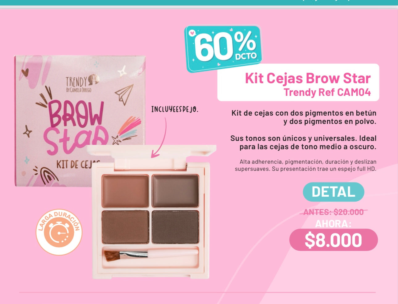 Kit cejas brow Star trendy (S-E36-3)