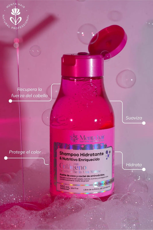 Shampoo colágeno y aminoácidos 550ml MENTA HAIR (S-23-b)