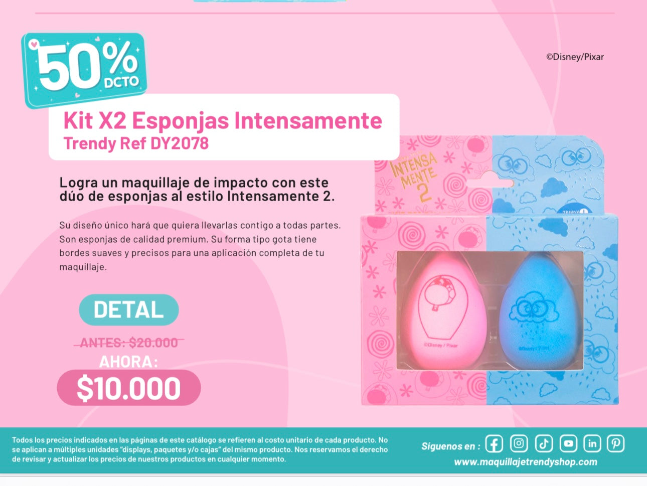 Kit x2 esponjas intensamente trendy (S-E27-A)
