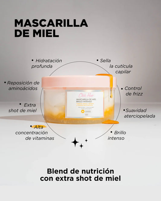 mascarilla miel brillo intenso click hair (S E22 F)