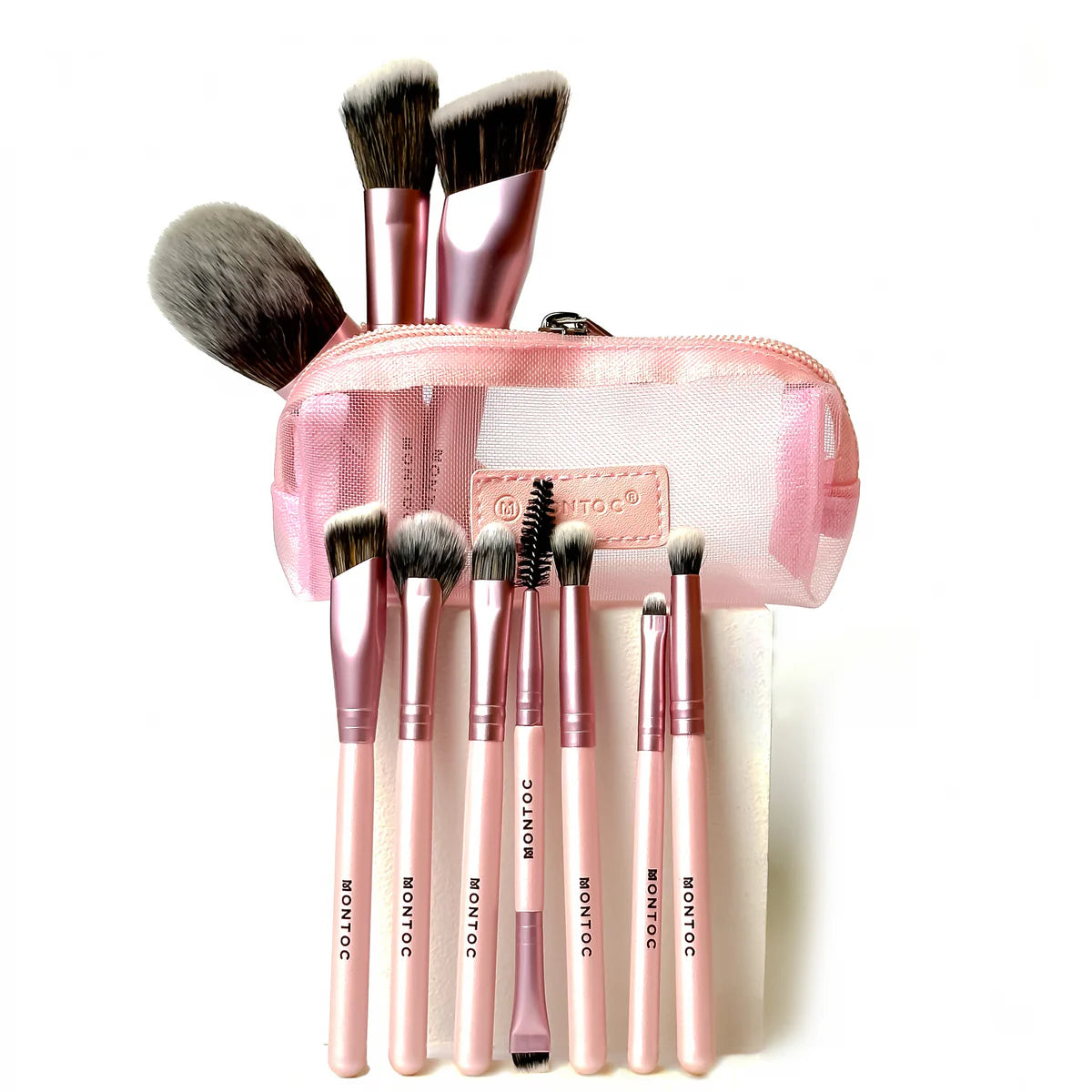 Kit mini brochas viajero Luna Pink MONTOC (S-E27-E)