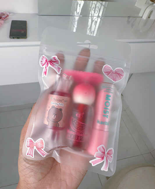 Kit rosa lazo x3