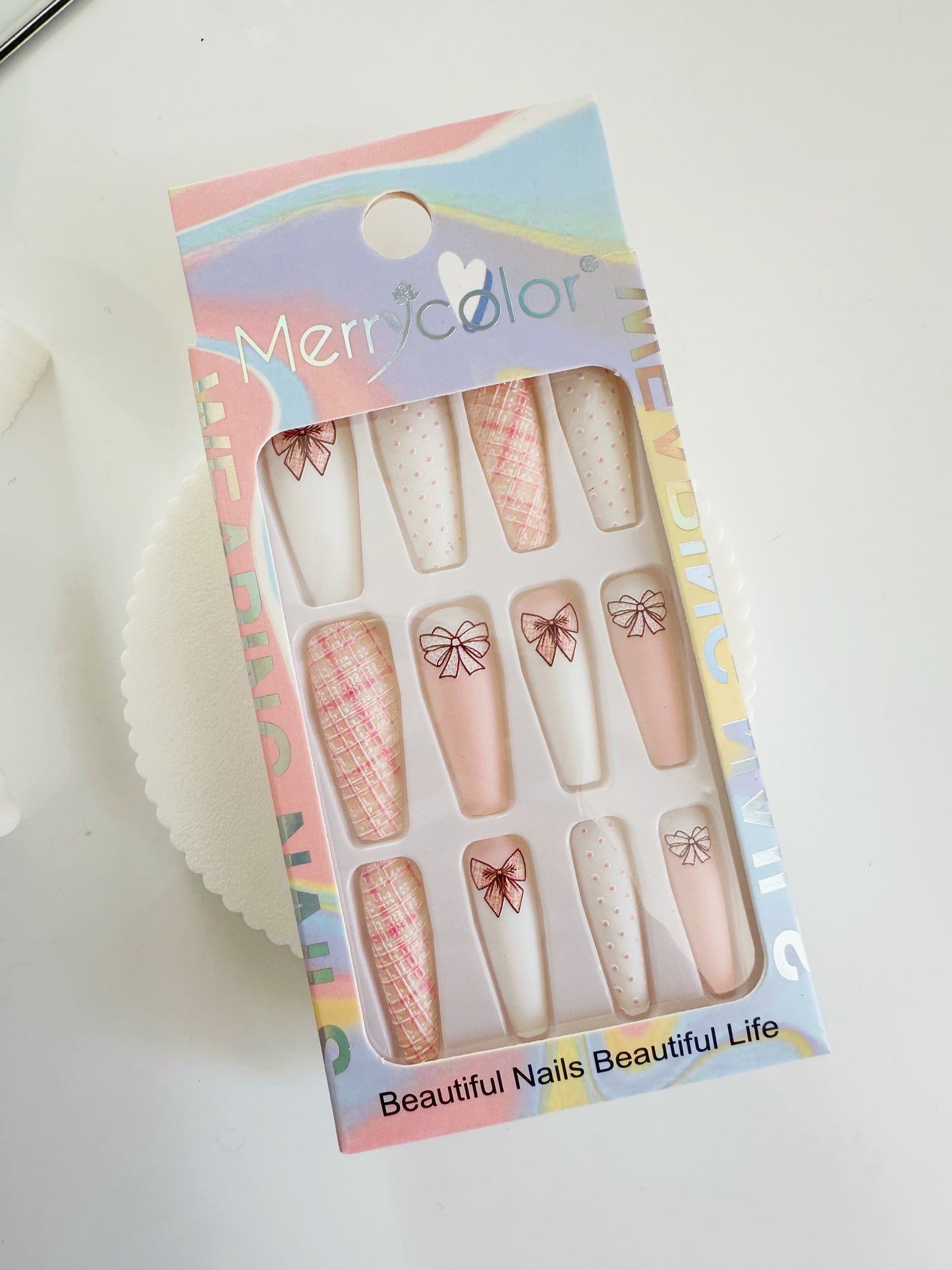 caja de uñas press on ref del 5 al 8 c/u[S-E26-D]