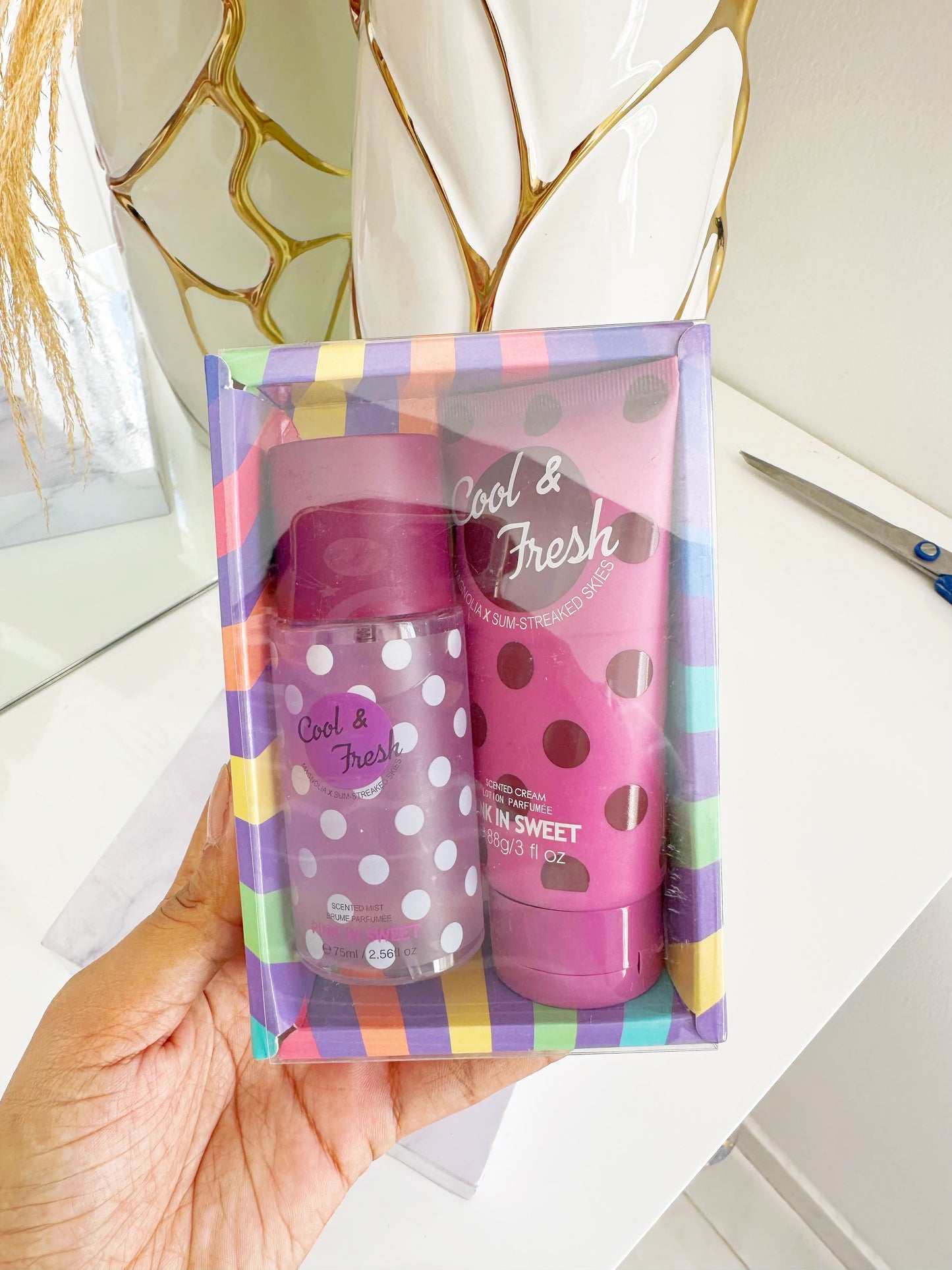 kit crema y Splash morado  [P2E10-B]