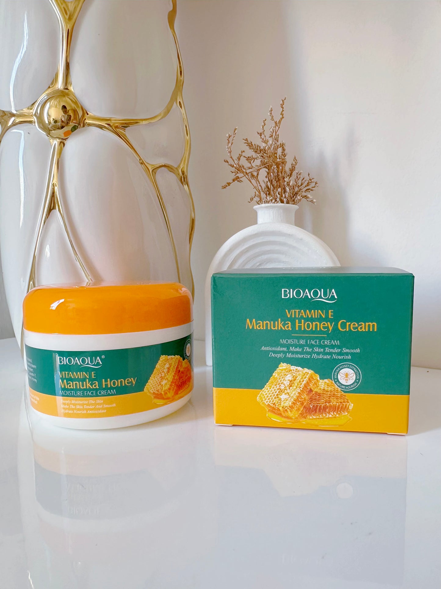 Crema facial miel vitamina E bioaqua S-E2-G