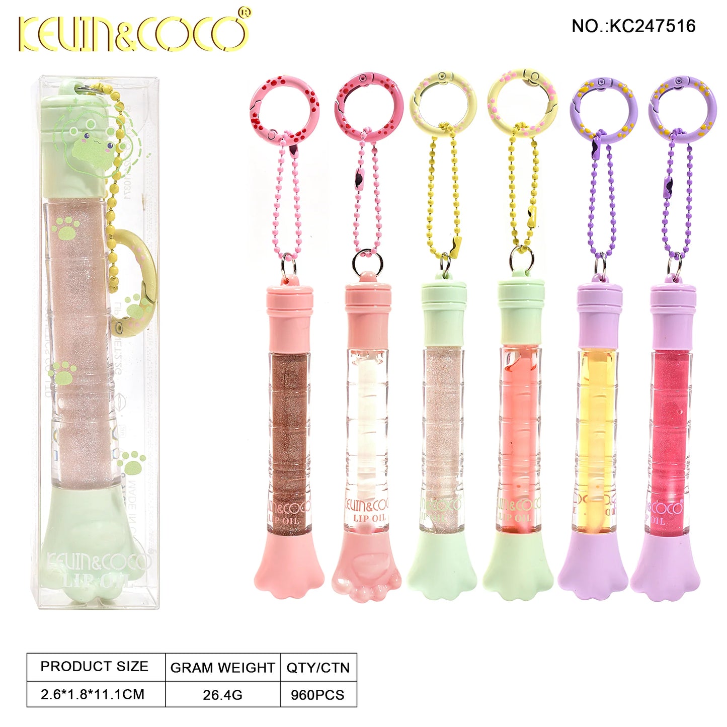 Lip gloss llavero