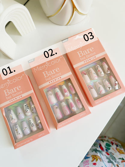 caja de uñas press on ref del 1 al 3 c/u [S-E26-E]
