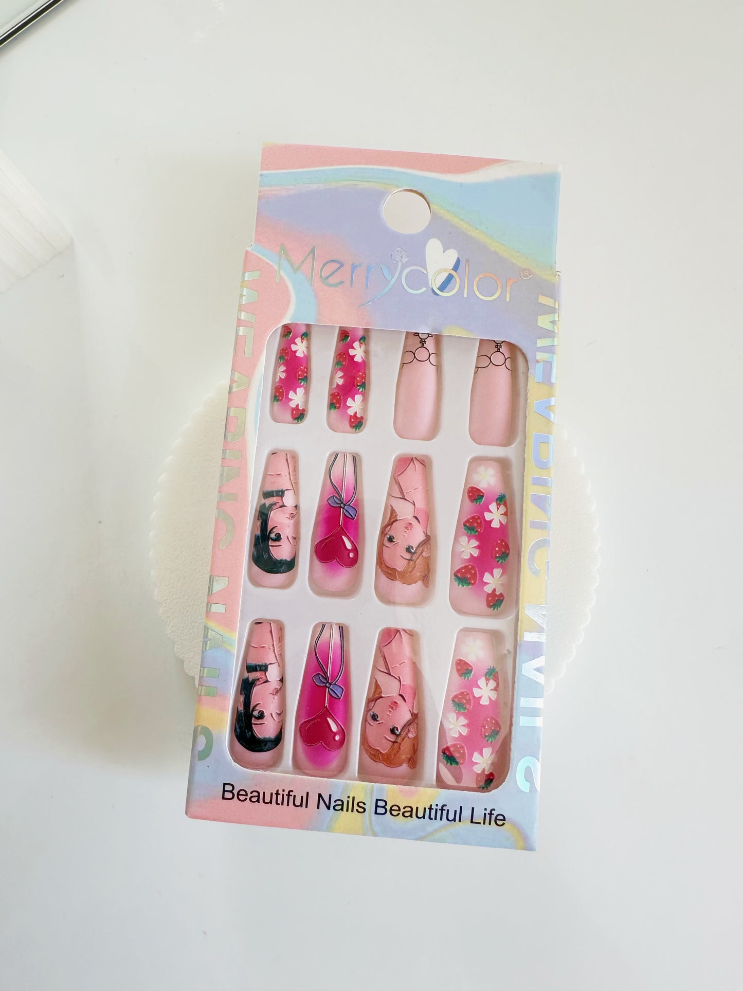 caja de uñas press on ref del 1 al 4 c/u[S-E26-E]