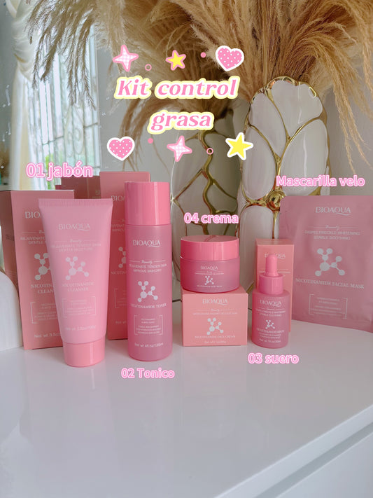 kit control grasa nicotinamida x5 bioaqua