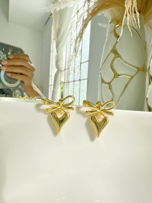 Aretes Lazo corazon [S-E39-D]