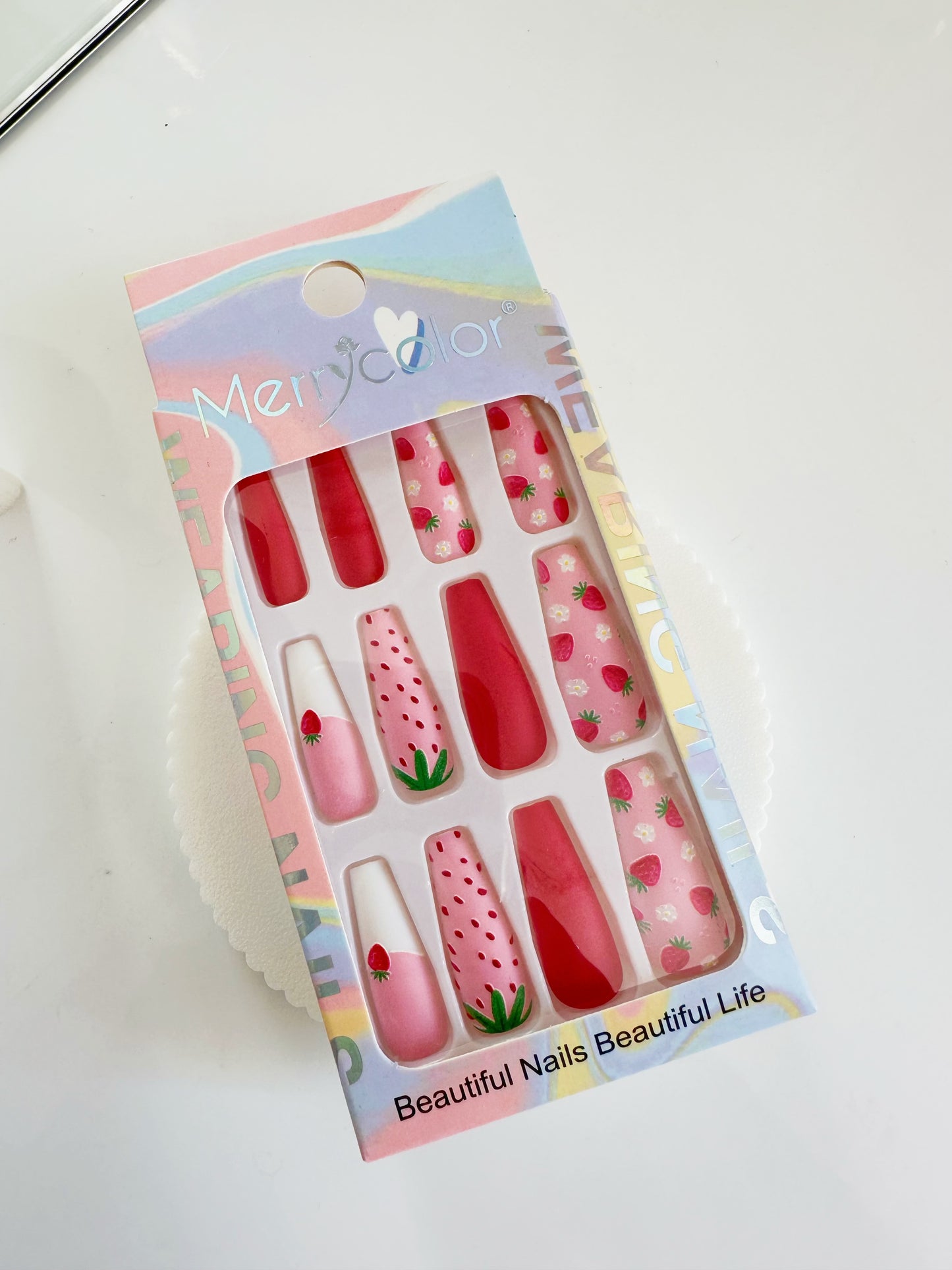 caja de uñas press on ref del 1 al 4 c/u[S-E26-E]