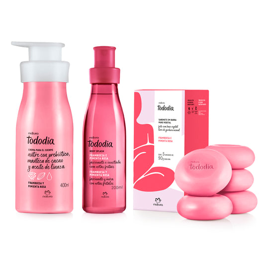 kit tododia frambuesa y pimienta rosa natura