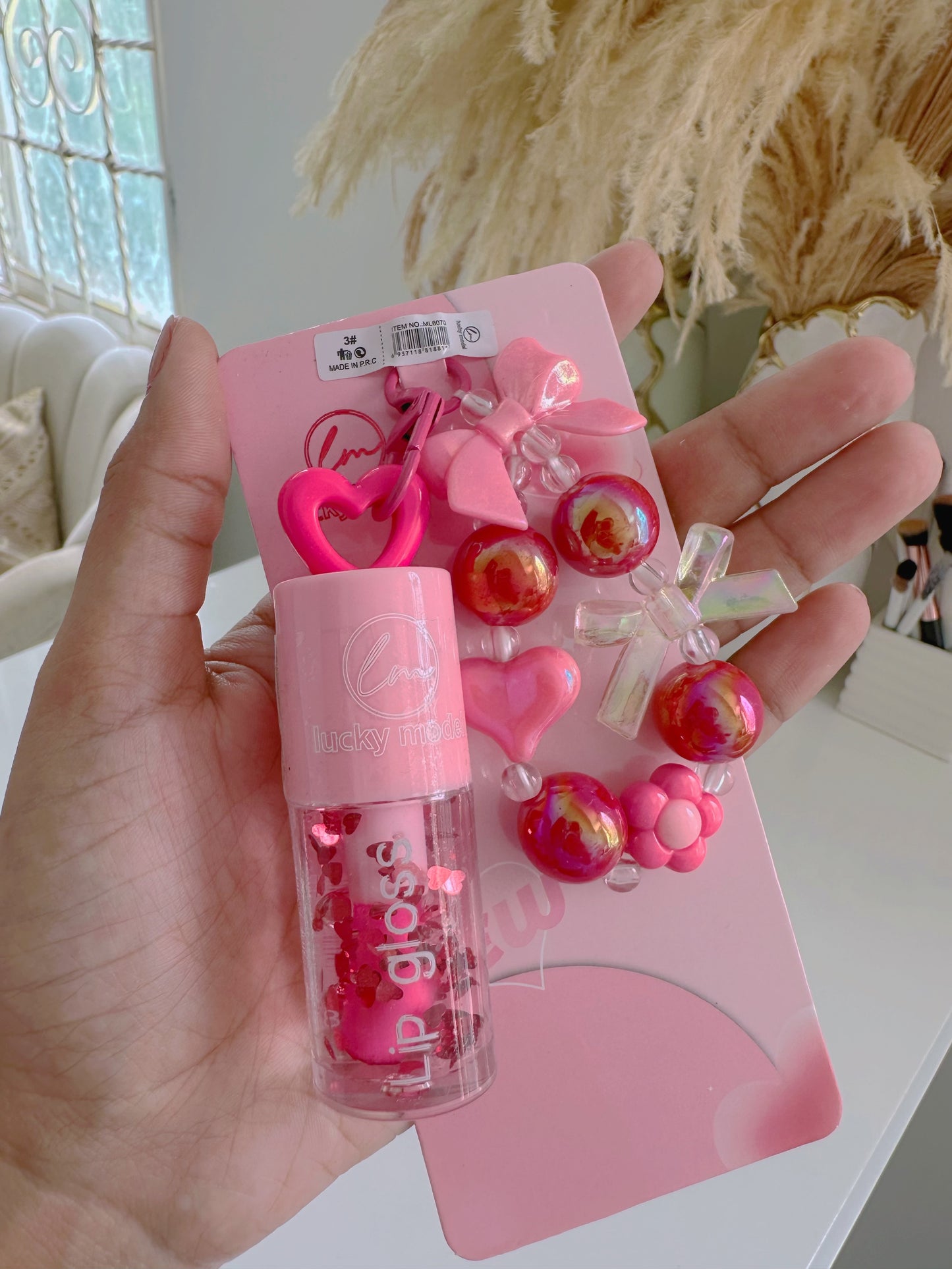 Gloss llavero flor