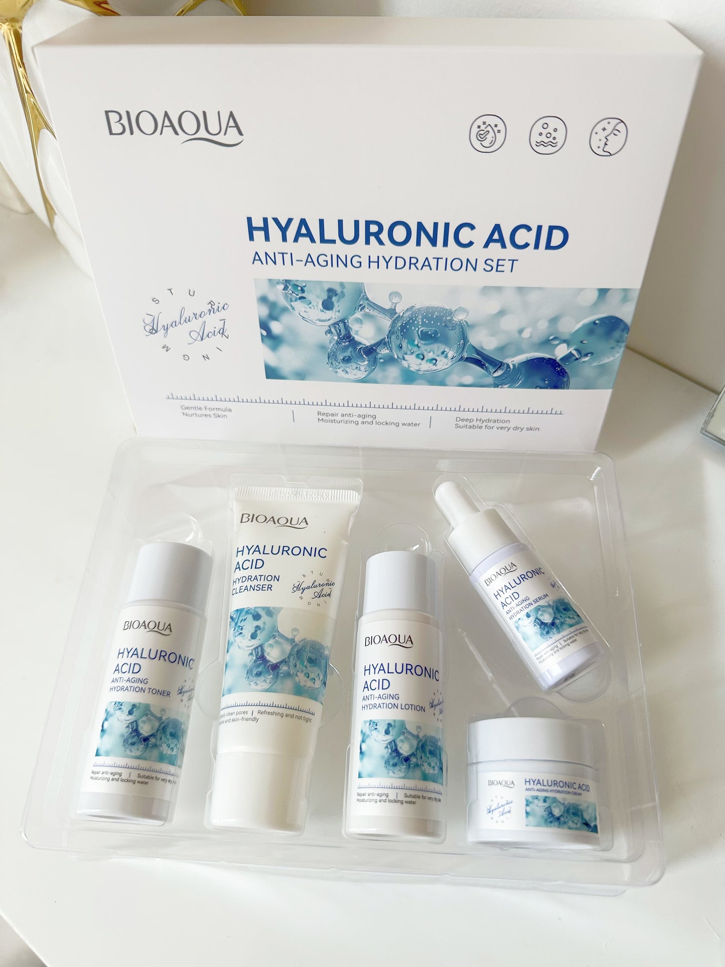 Kit facial mini viajero ácido hialurónico x5 p2E11 B