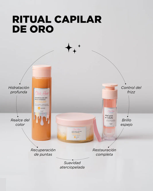 Linea miel- ritual de oro click hair