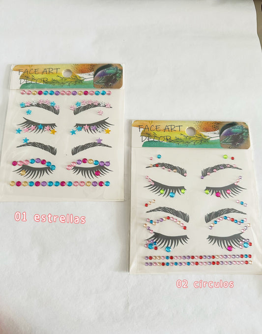 Stiker ojos estrella / círculo [S-E24]