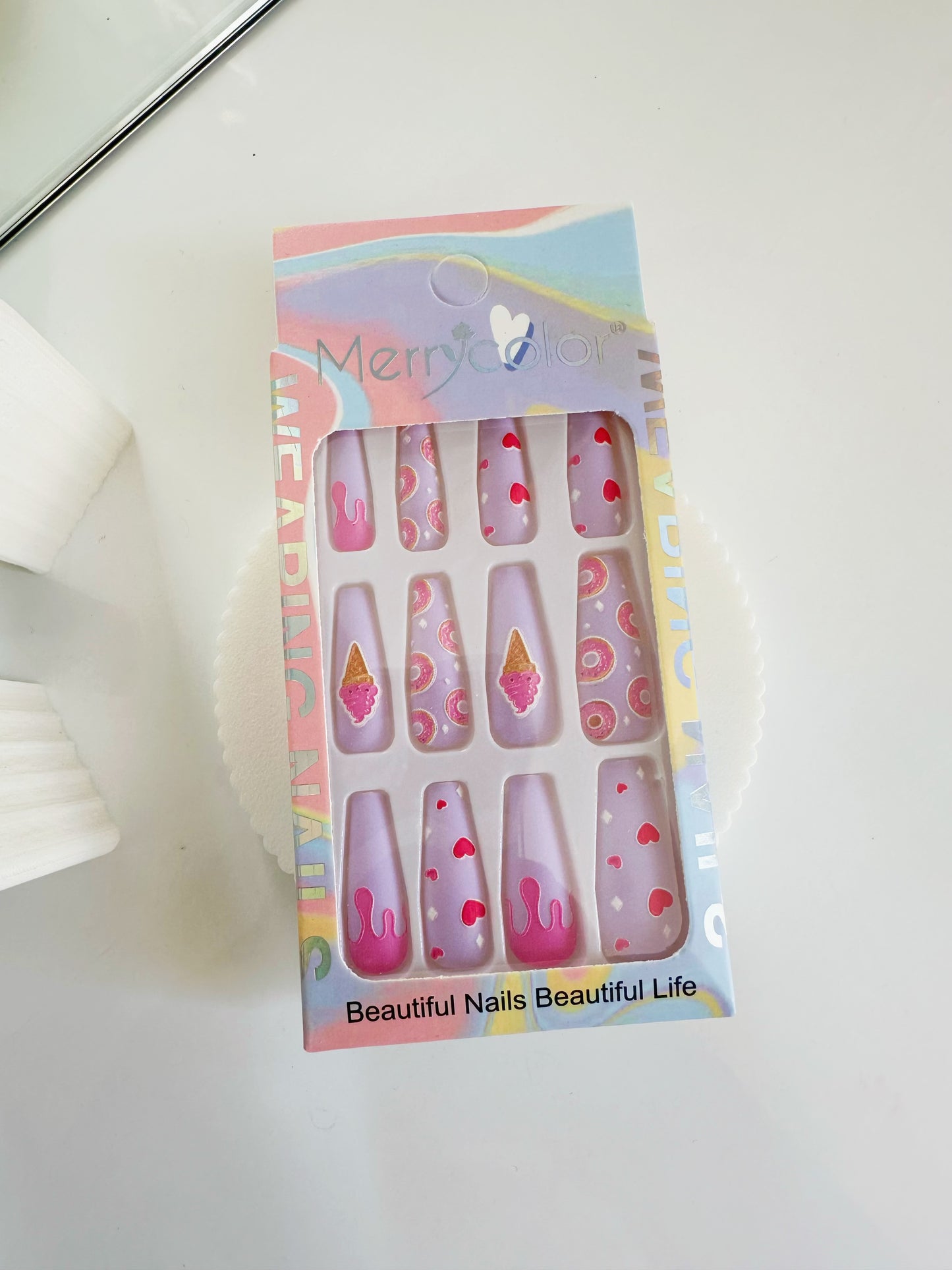 caja de uñas press on ref del 5 al 8 c/u[S-E26-D]