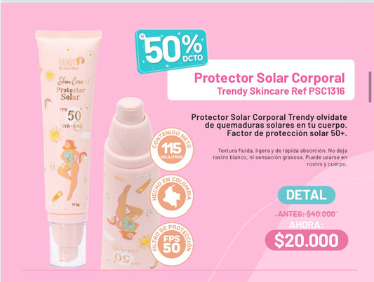 Protector solar corporal trendy (S-E36-3)
