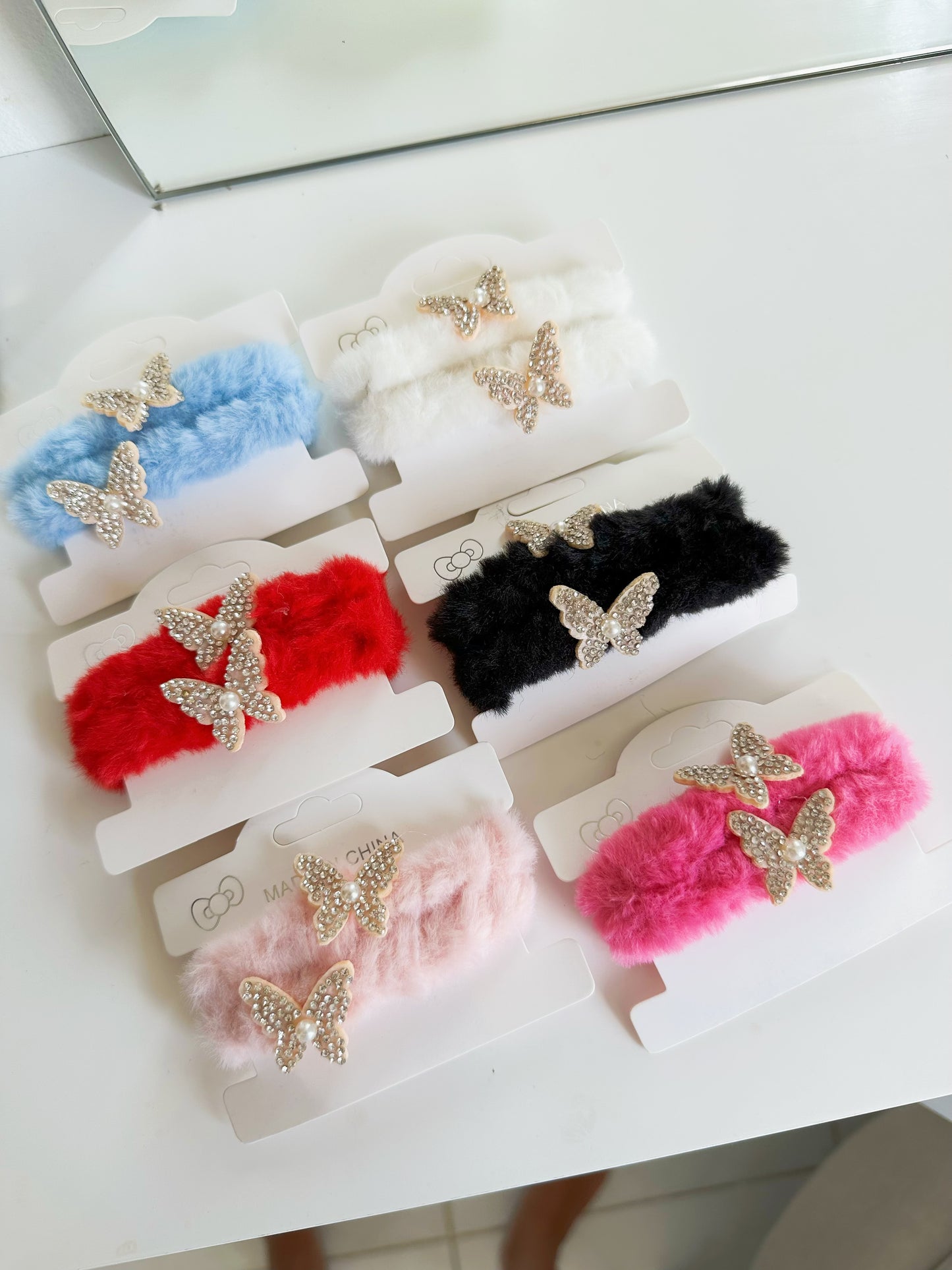 set x2 colero peluche mariposa  (S E35-2)