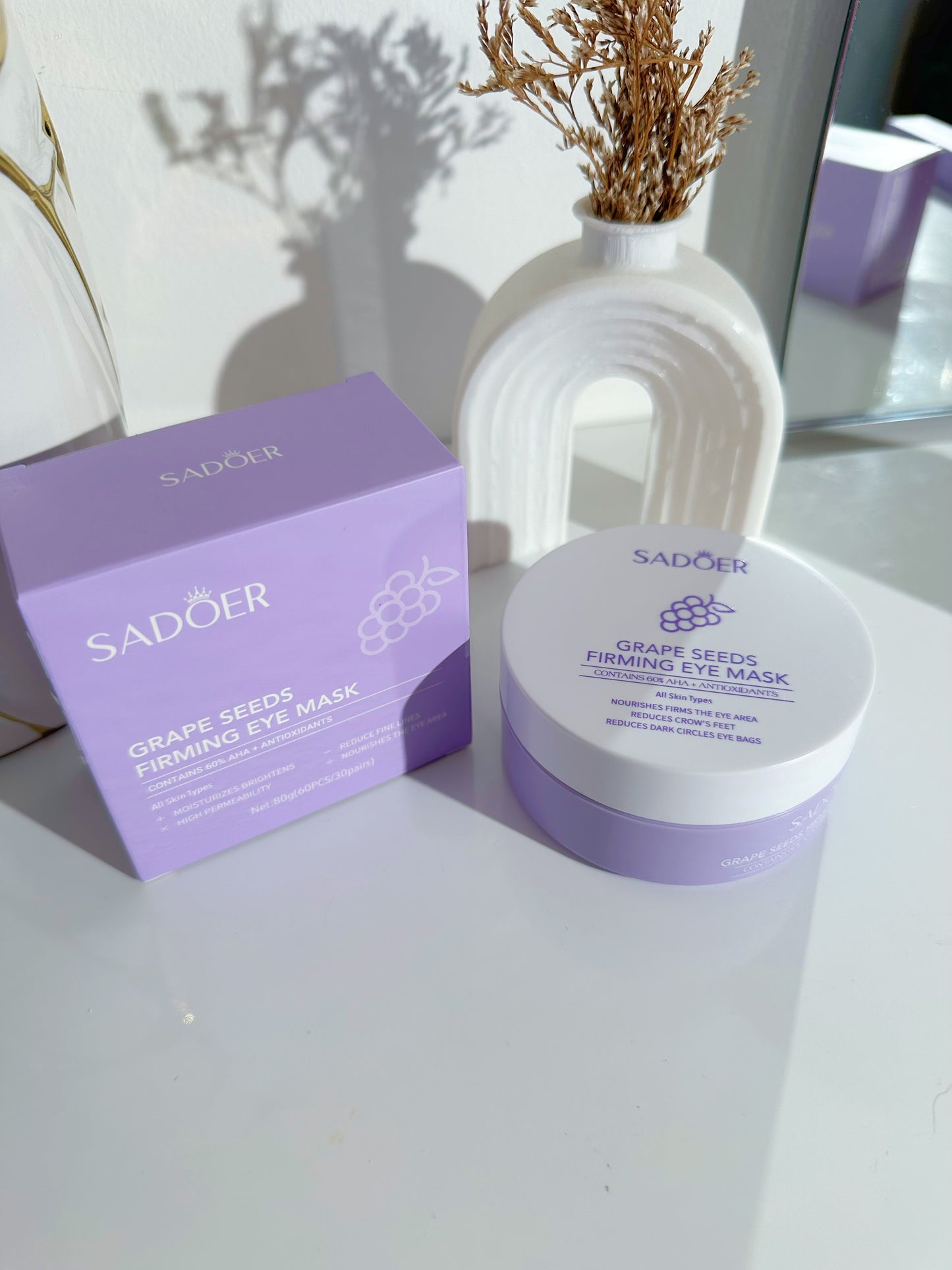 Pote colageno de ojeras antioxidante Uva x30 pares (P2-E9-D)