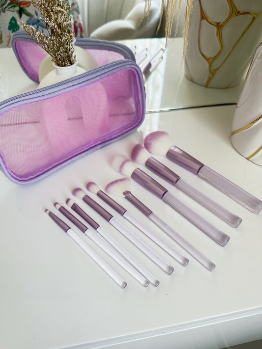 set de brochas+ cosmetiquera  [S-E29-D]