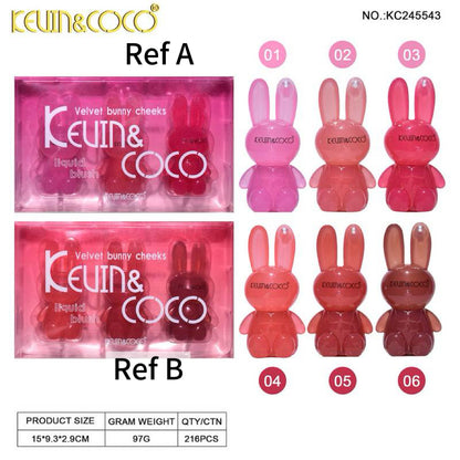 Set x 3 rubor liquido conejito