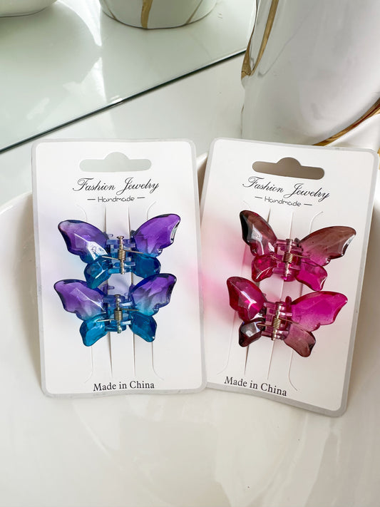 Set x2 ganchos mariposa mini  [P2-E14-G]