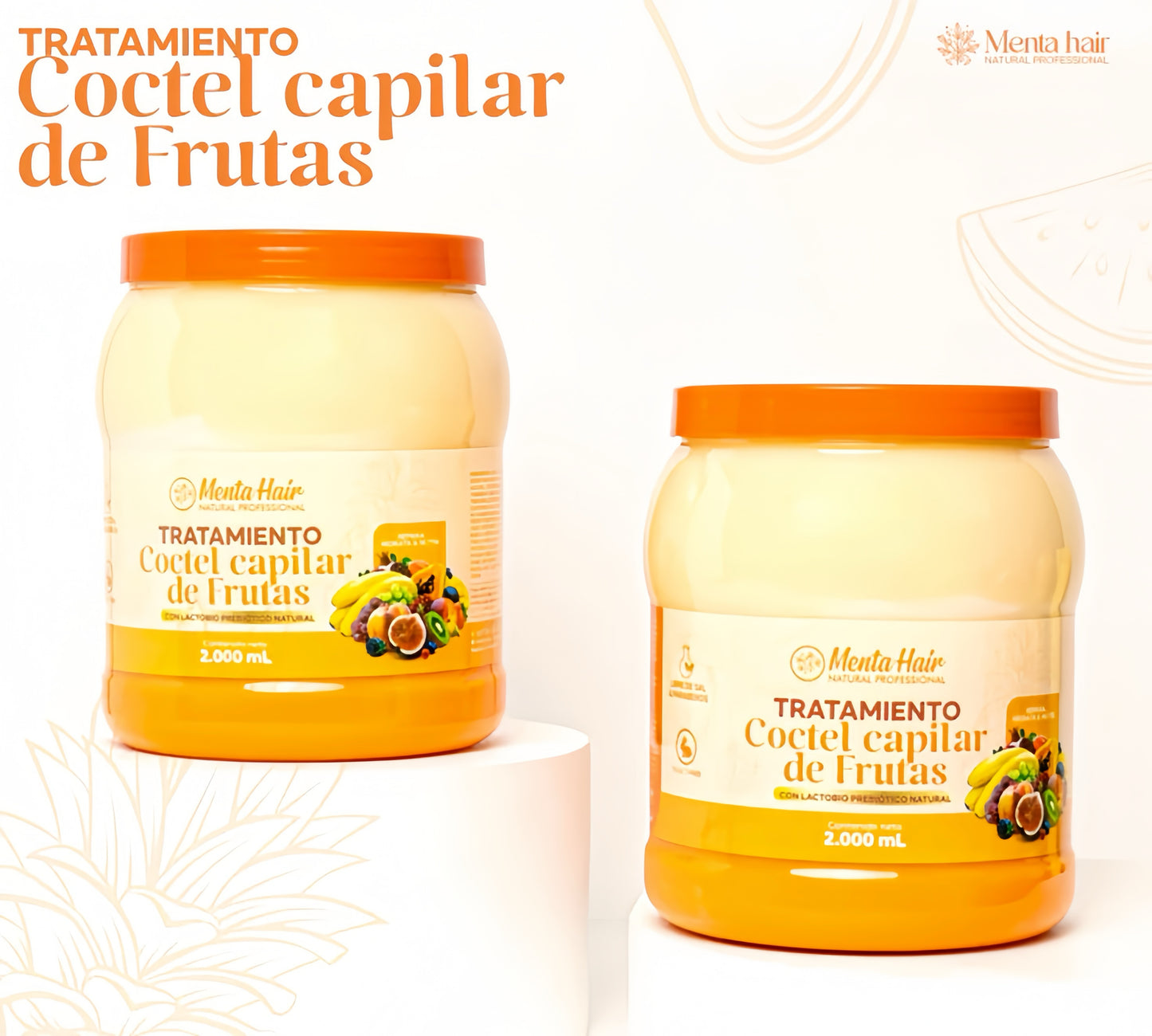 Bombone cóctel de frutas 2000ml MENTA HAIR (S-E22-A)