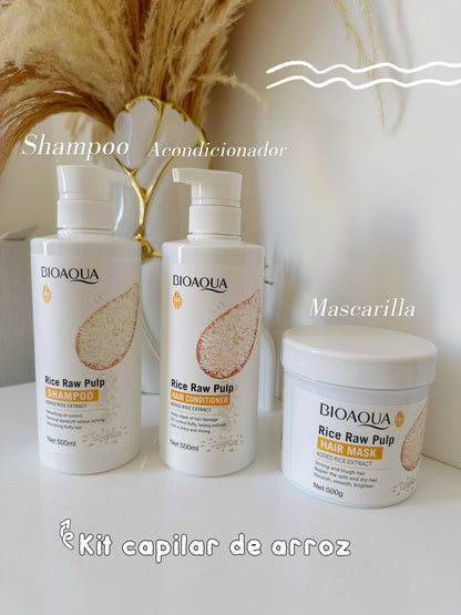 Kit capilar de arroz bioaqua