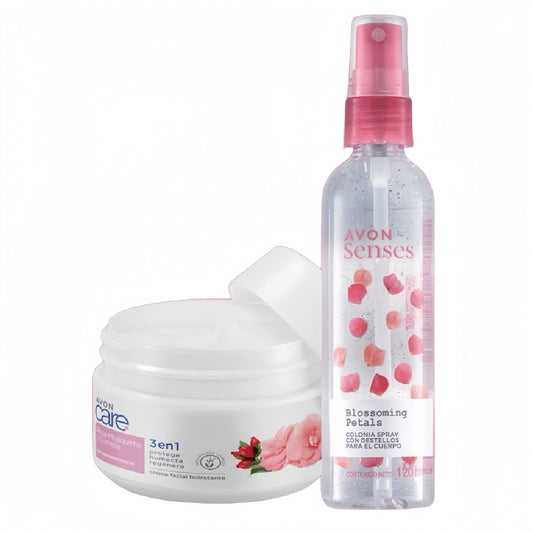 Kit crema facial rosas + Splash avon