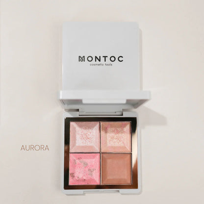 Paleta Bronzer, iluminador y Rubor Light Set Montoc (S-E28- C
