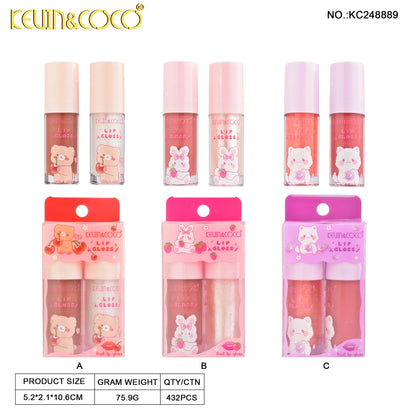 Kit x2 Lip gloss (p1-e2-C)