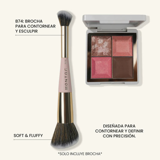 Brocha Individual Doble Humide contorno B74 MONTOC