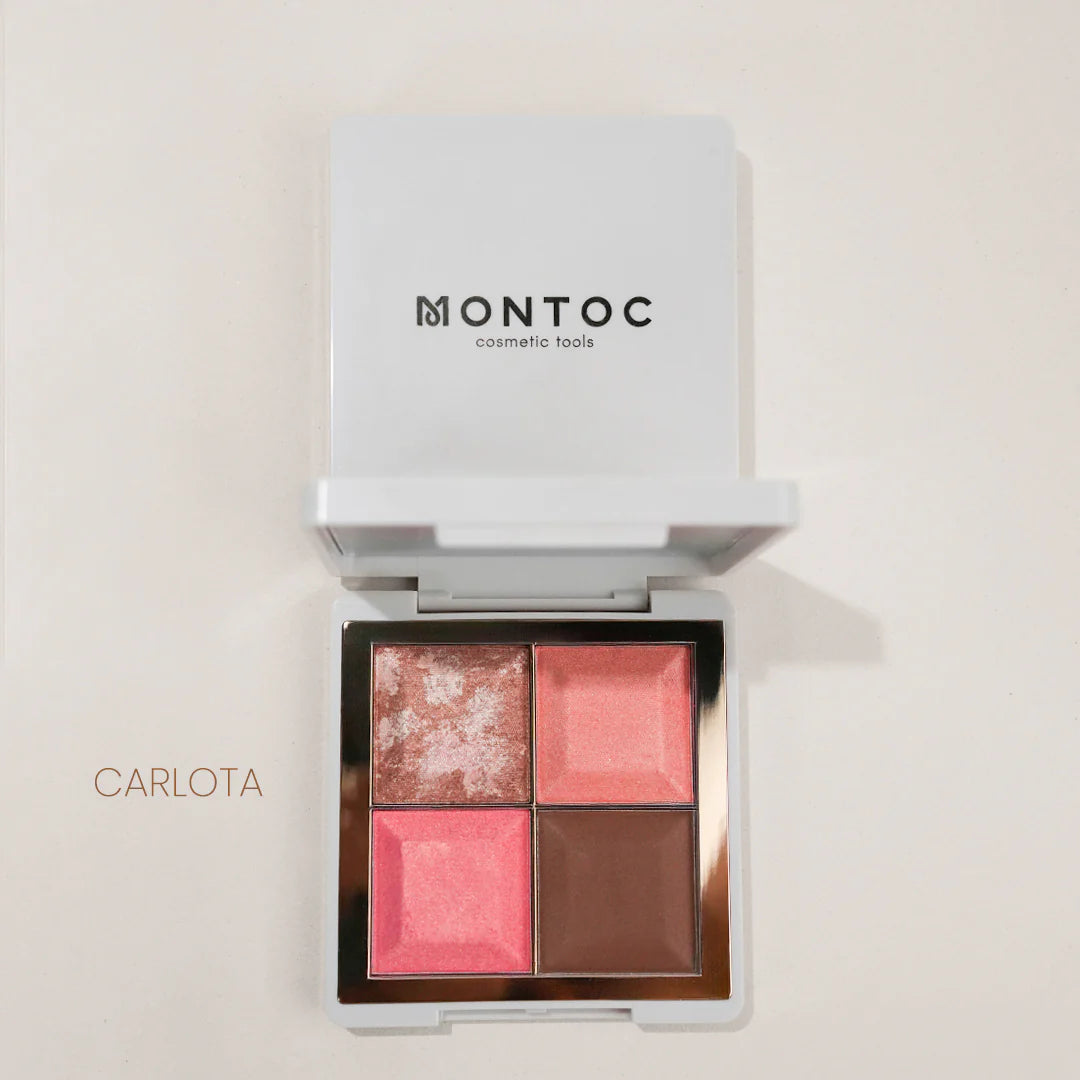 Paleta Bronzer, iluminador y Rubor Light Set Montoc (S-E28- C