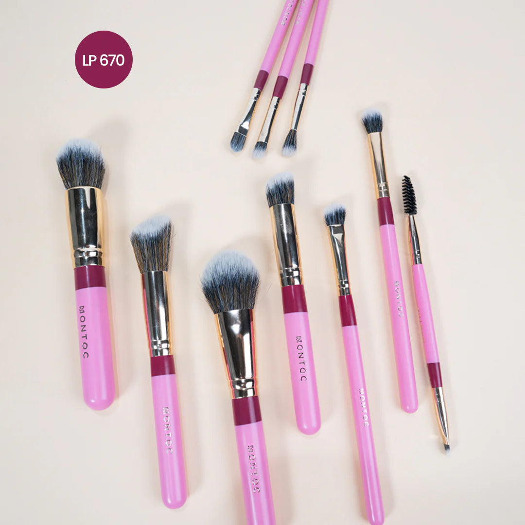 Kit de brochas fluffy x10 LP MONTOC (S-E41-5)