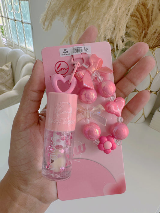 Gloss llavero flor