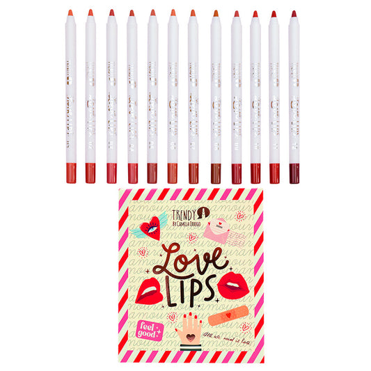 Kit X12 Delineadores De Labios Love Lips Trendy (S-E29-E)