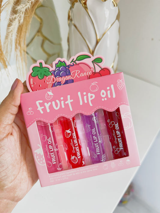 kit x4 gloss roll on fruit lip