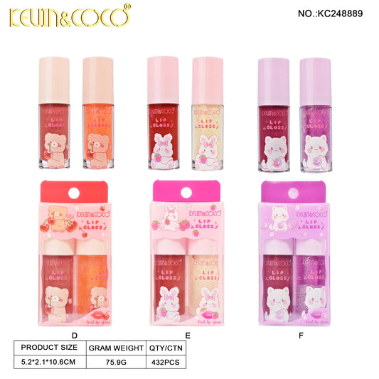 Kit x2 Lip gloss (p1-e2-C)