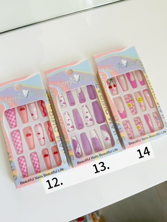 caja de uñas press on ref del 12 al 14 c/u [S-E26-E]