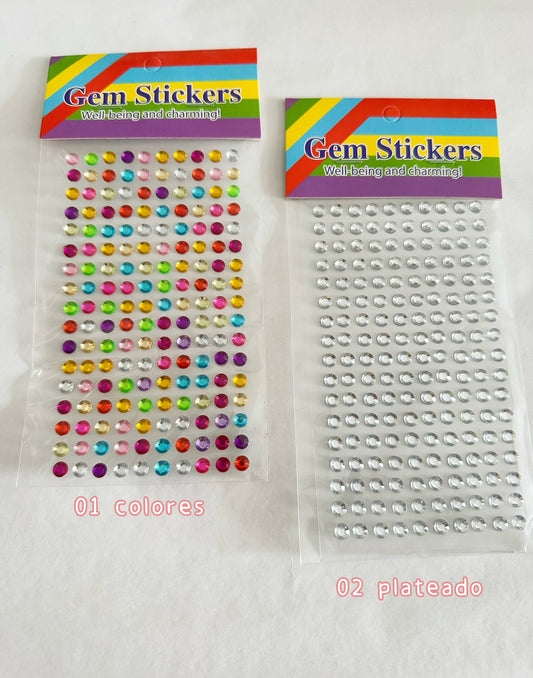 Stiker colores / plateados C/u [S-E24]