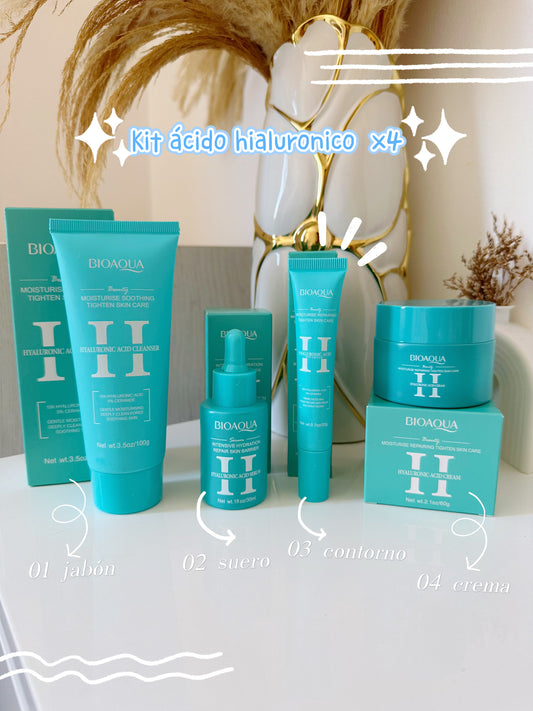 Kit ácido hialuronico x4 bioaqua p1