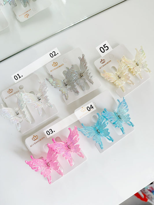 Set x2 mini ganchos mariposa  [S-E36-6]