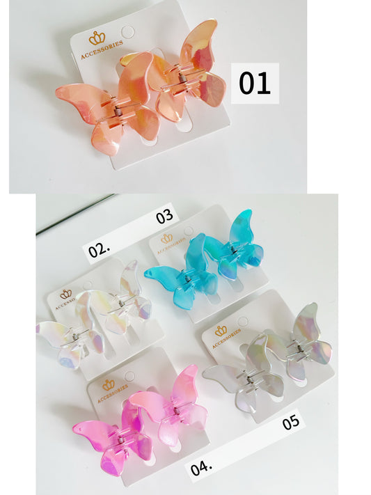 Set x2 ganchos mini mariposas [S-E38-7]